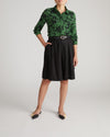 Elbe Liquid Jersey Shirt Classic Fit - Green Sgrafitto Print | Plus Size & Straight Size Women's Fashion | Universal Standard