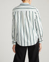 Elbe Stretch Poplin Shirt Classic Fit - Forest Green Multi Stripe