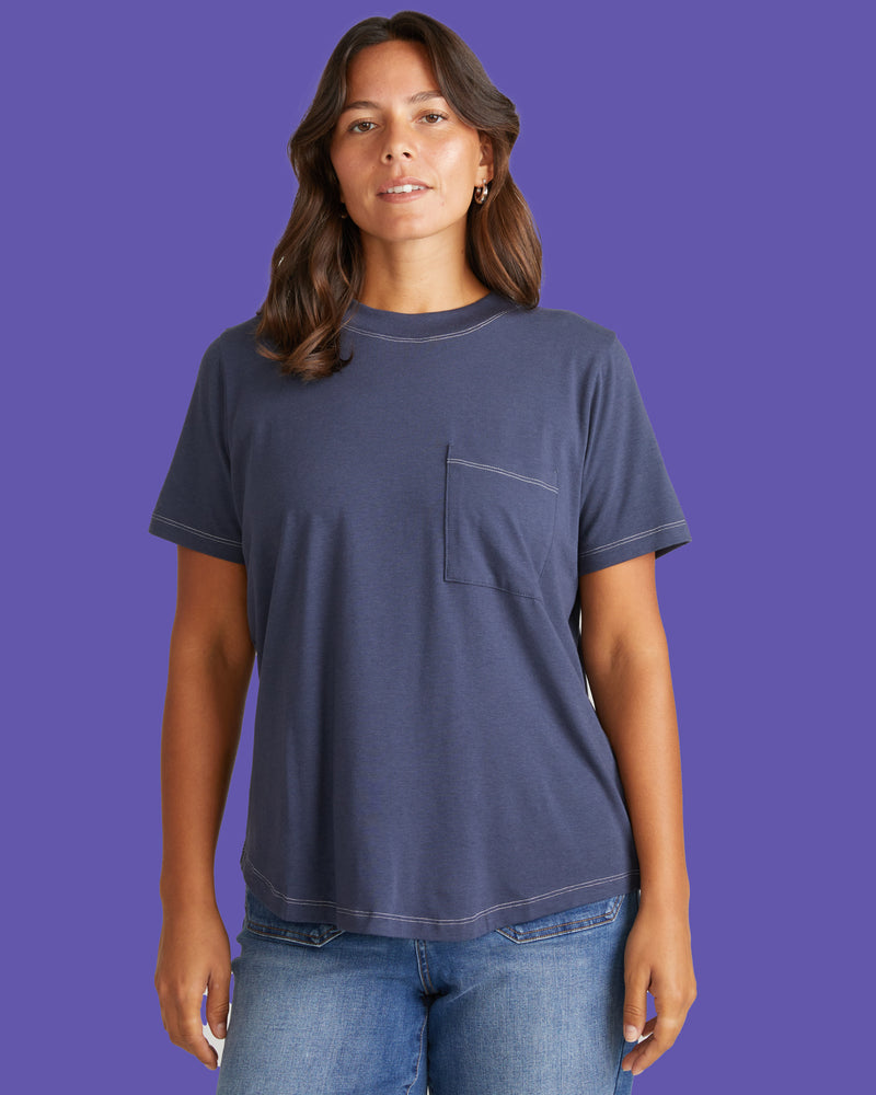 Garcon Tee - Washed Indigo