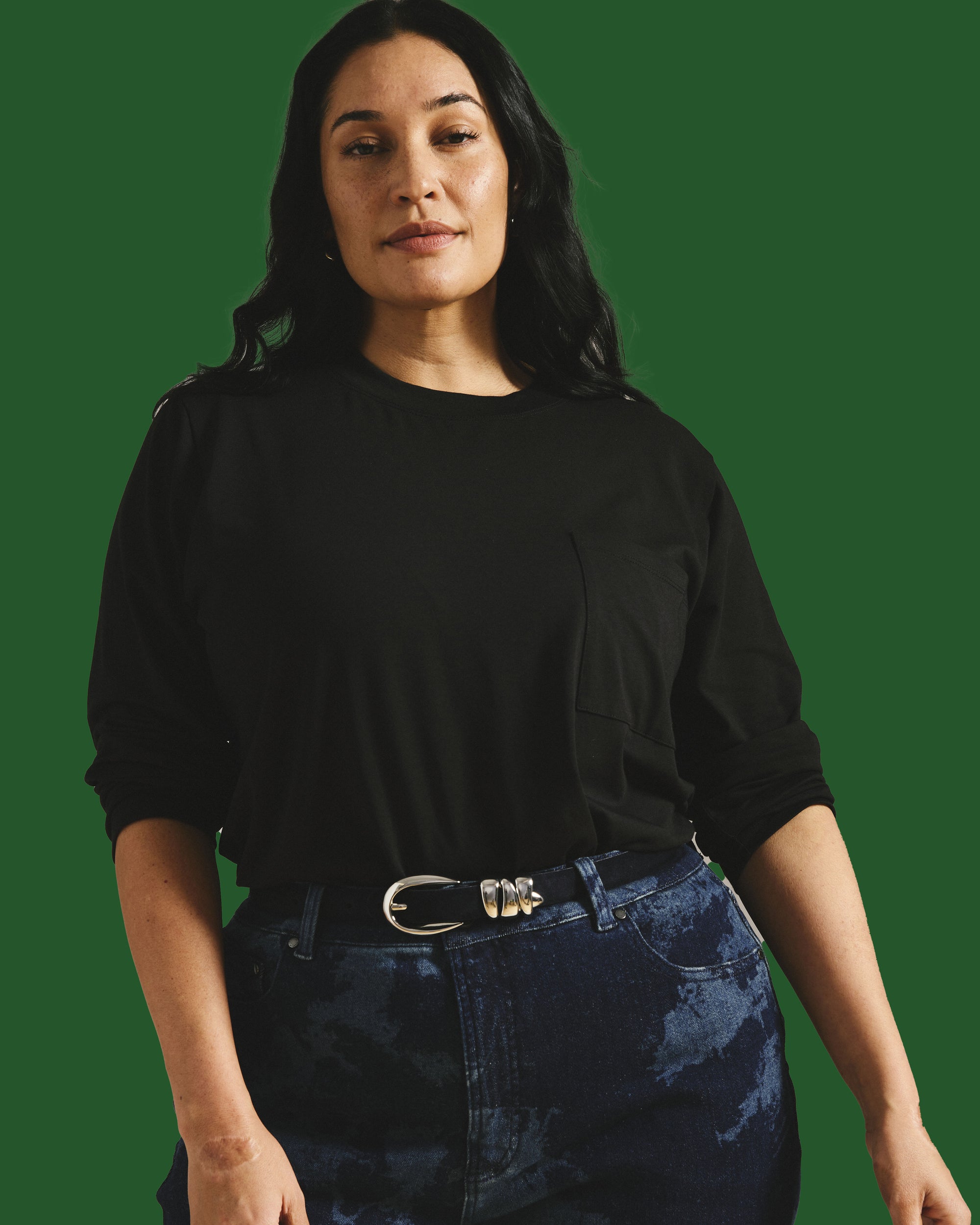 Long Sleeve Garcon Tee - Black