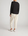 Long Sleeve Garcon Tee - Black/White Trim | Plus Size & Straight Size Women's Fashion | Universal Standard