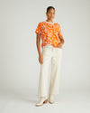 Garcon Tee - Petal Palette Print in Arancia