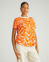Garcon Tee - Petal Palette Print in Arancia