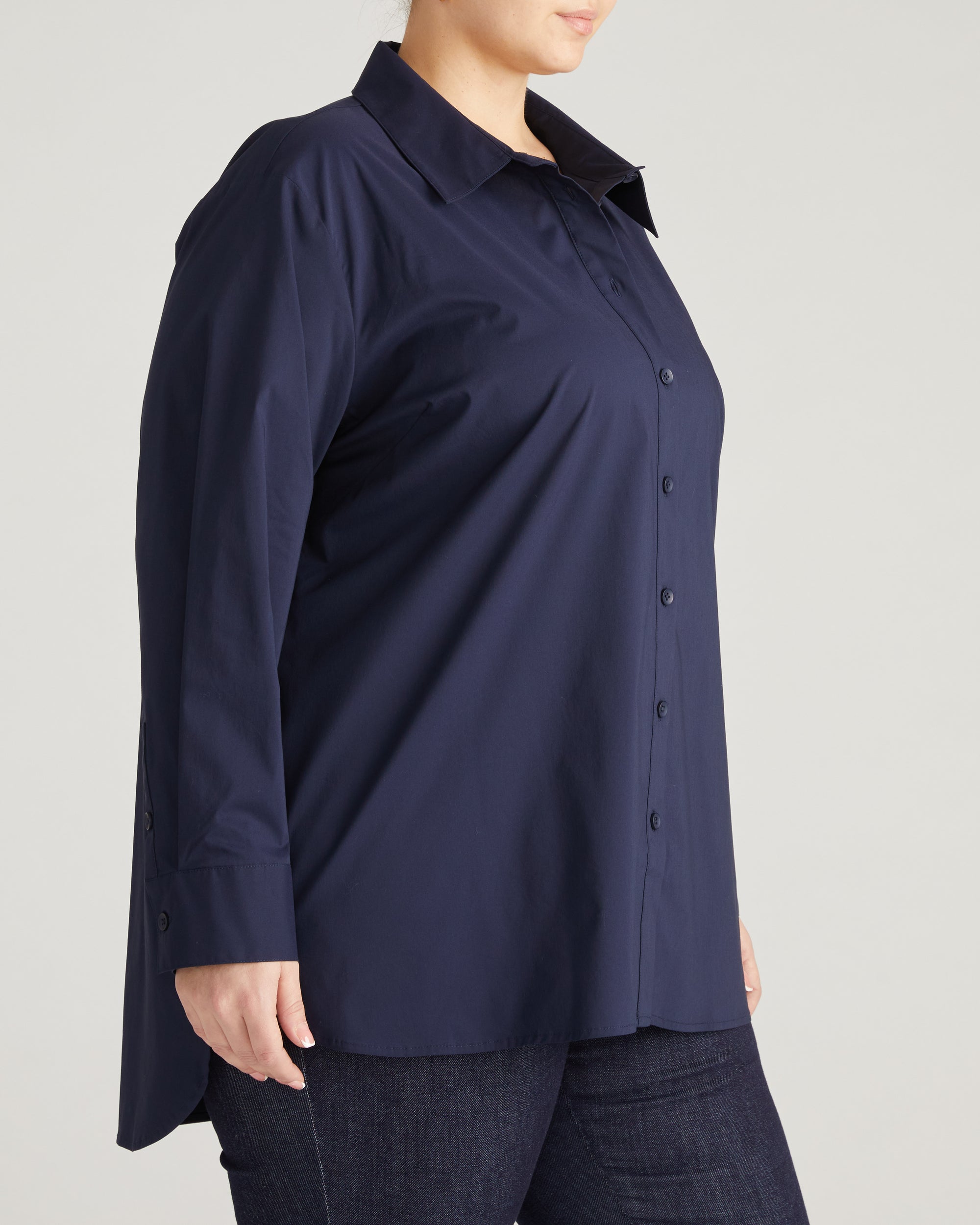 The Artist Poplin Shirt - Navy