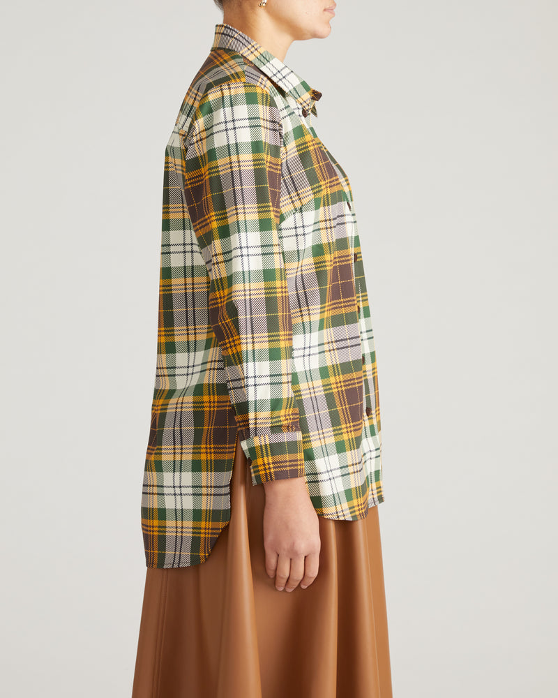 The Artist Oversized Poplin Shirt - Brown Plaid | Plus Size & Straight Size Women's Fashion | Universal Standard