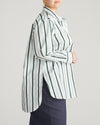 The Artist Poplin Shirt - Forest Green Multi Stripe