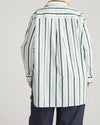 The Artist Poplin Shirt - Forest Green Multi Stripe