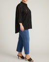 The Embroidered Artist Poplin Shirt - Black | Plus Size & Straight Size Women's Fashion | Universal Standard