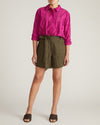 The Embroidered Artist Poplin Shirt - Hyper Pink | Plus Size & Straight Size Women's Fashion | Universal Standard
