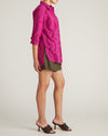 The Embroidered Artist Poplin Shirt - Hyper Pink | Plus Size & Straight Size Women's Fashion | Universal Standard