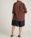The Embroidered Artist Poplin Shirt - Peppercorn | Plus Size & Straight Size Women's Fashion | Universal Standard