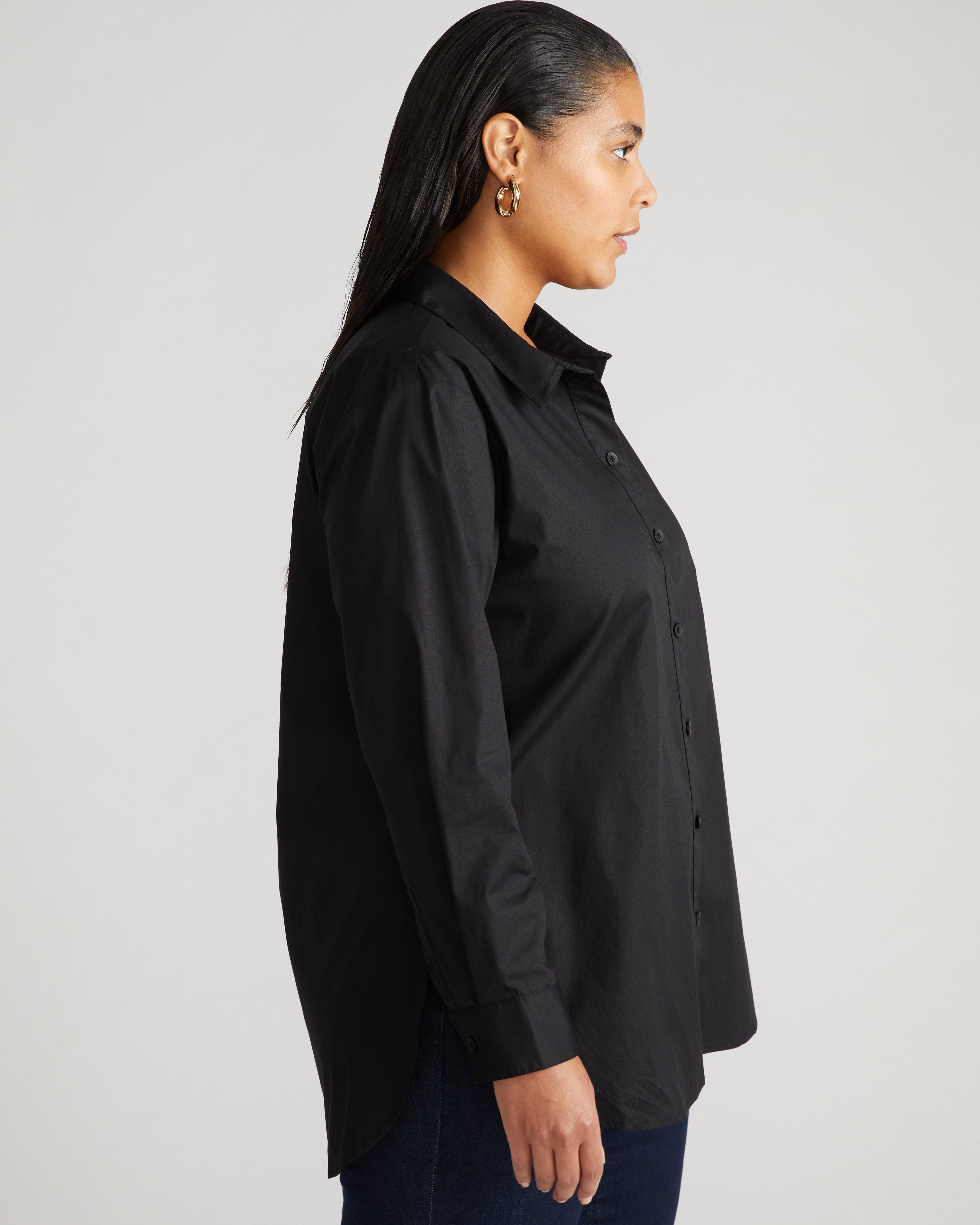The Artist Poplin Shirt - Black – Universal Standard The Artist Poplin Shirt - Black – Universal Standard