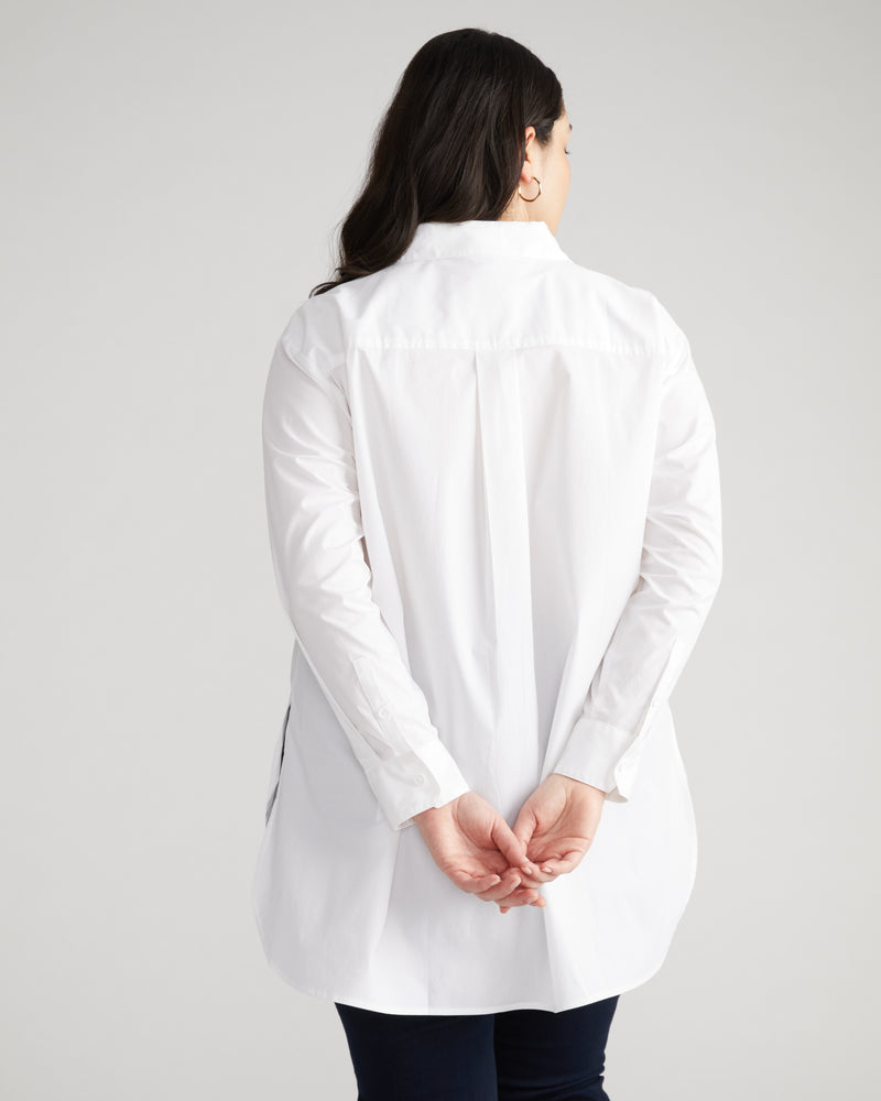 The Artist Oversized Poplin Shirt - White | Plus Size & Straight Size Women's Fashion | Universal Standard