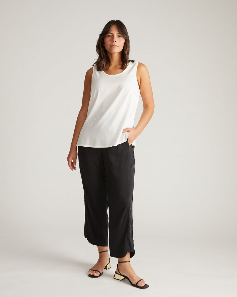 Cooling Stretch Cupro Pants - Black