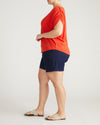 Helena Divine Jersey Gathered Tee - Shoreline Sunset | Plus Size & Straight Size Women's Fashion | Universal Standard