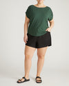 Helena Divine Jersey Gathered Tee - Conifer