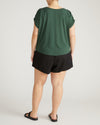 Helena Divine Jersey Gathered Tee - Conifer
