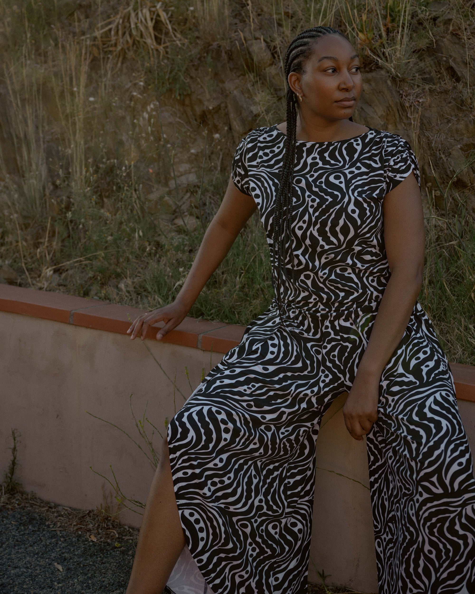 Rey Divine Jersey Pull-On Pants - Black Bosco Print | Plus Size & Straight Size Women's Fashion | Universal Standard
