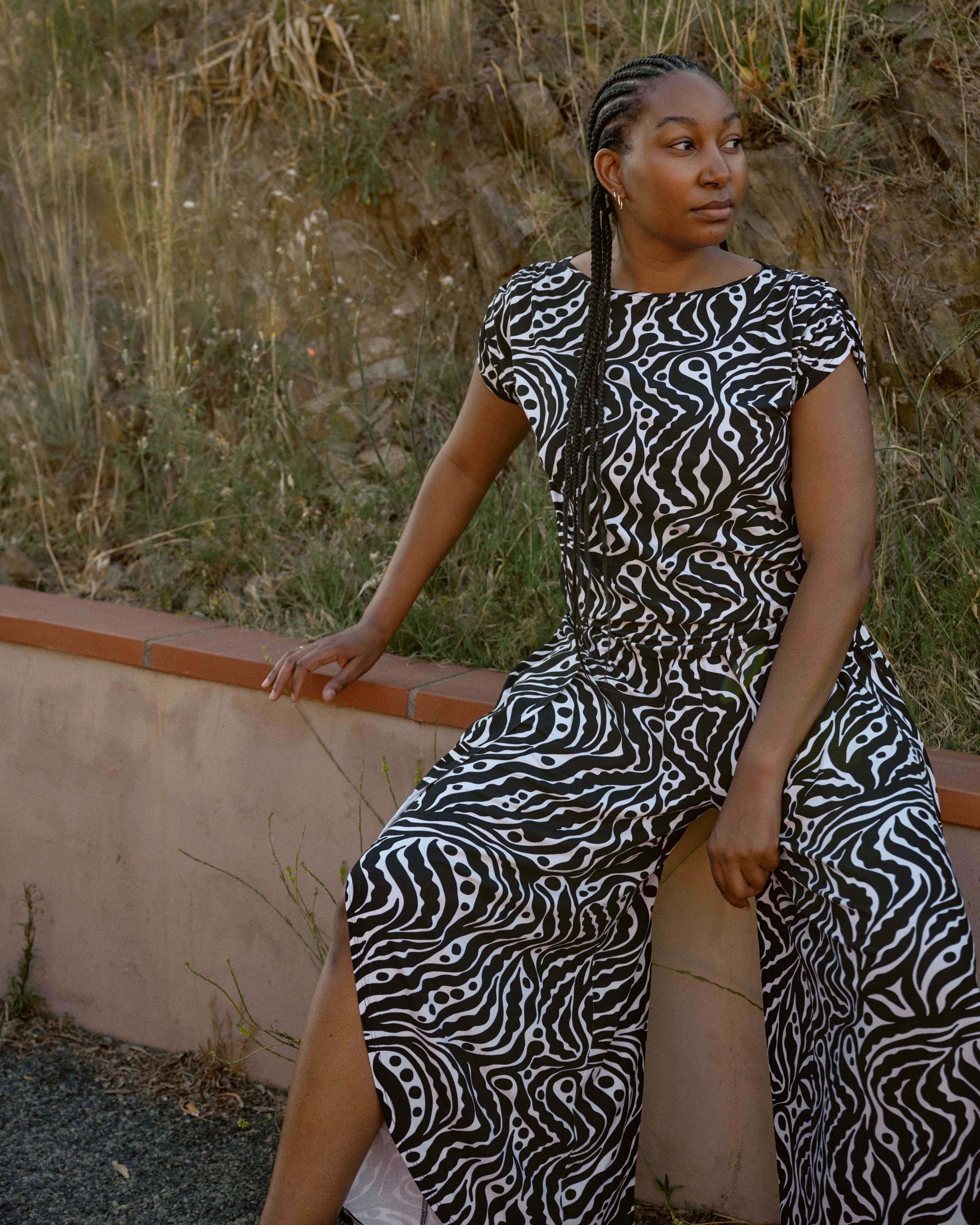 Rey Divine Jersey Pull-On Pants - Black Bosco Print | Plus Size & Straight Size Women's Fashion | Universal Standard
