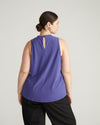 Crepe Jersey Cowl Tank Blouse - Cuban Lily