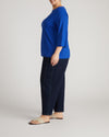 Belle Breton Stripe Jersey Tee - Solid Ultramarine | Plus Size & Straight Size Women's Fashion | Universal Standard