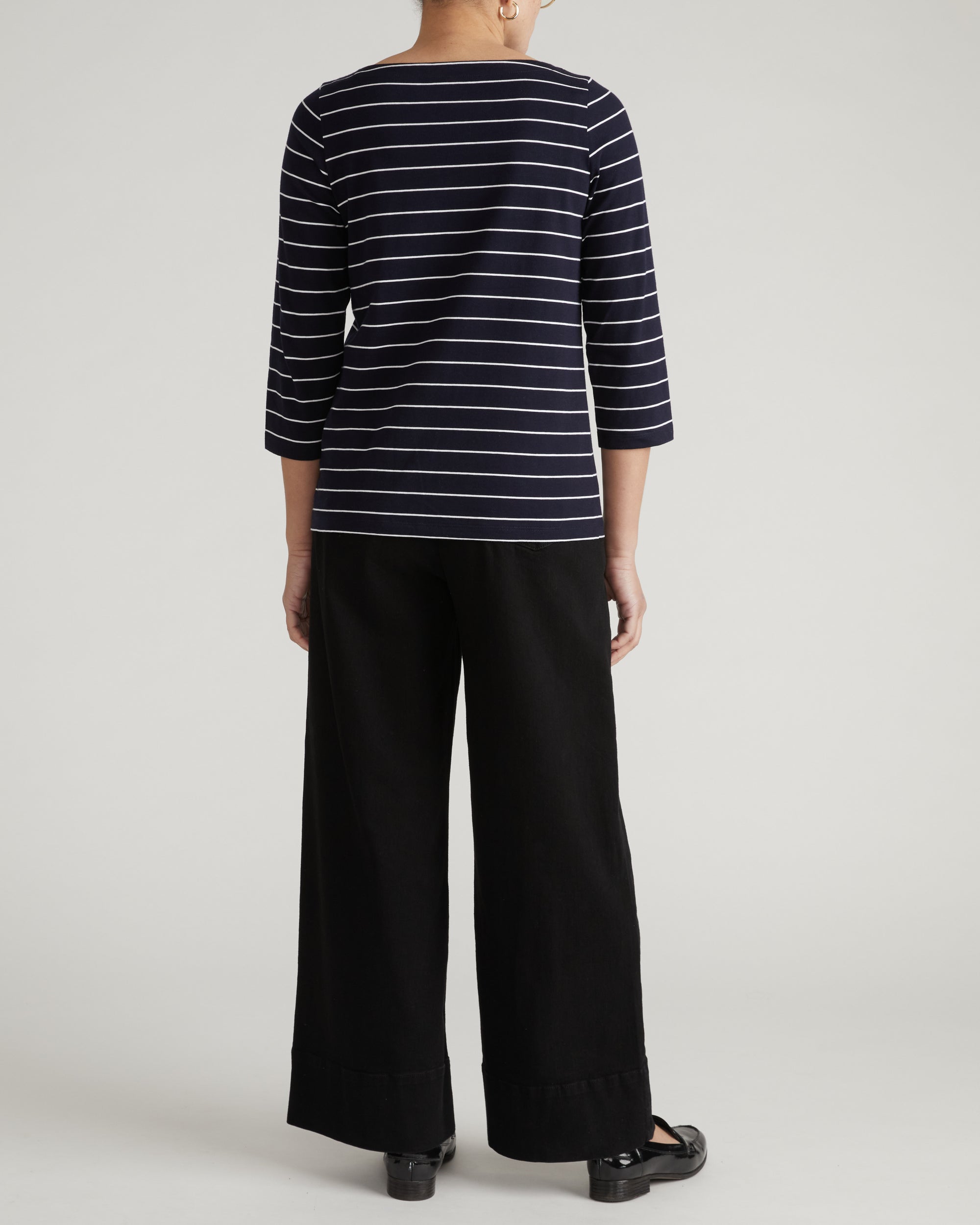 Belle Breton Stripe Jersey Tee - Navy Pinstripe | Plus Size & Straight Size Women's Fashion | Universal Standard