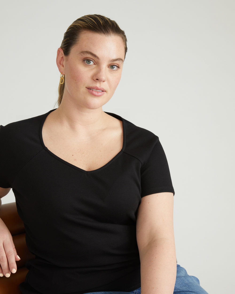 Carey Ribbed Top - Black