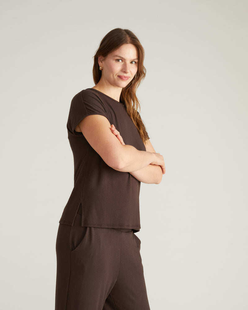 TravelKnit Relaxed Tee - Espresso