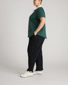 Varsity French Terry Polo Top - Forest Green/White | Plus Size & Straight Size Women's Fashion | Universal Standard