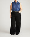 Perfect Tencel Chambray Sleeveless Shirt - Midnight Blue | Plus Size & Straight Size Women's Fashion | Universal Standard