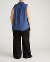 Perfect Tencel Chambray Sleeveless Shirt - Midnight Blue | Plus Size & Straight Size Women's Fashion | Universal Standard