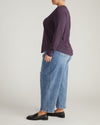 Light-As-Air Long Sleeve V Neck Tee - Purple Jewel | Plus Size & Straight Size Women's Fashion | Universal Standard