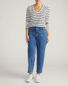 Light-As-Air Long Sleeve V Neck Tee - Zen Stripe | Plus Size & Straight Size Women's Fashion | Universal Standard