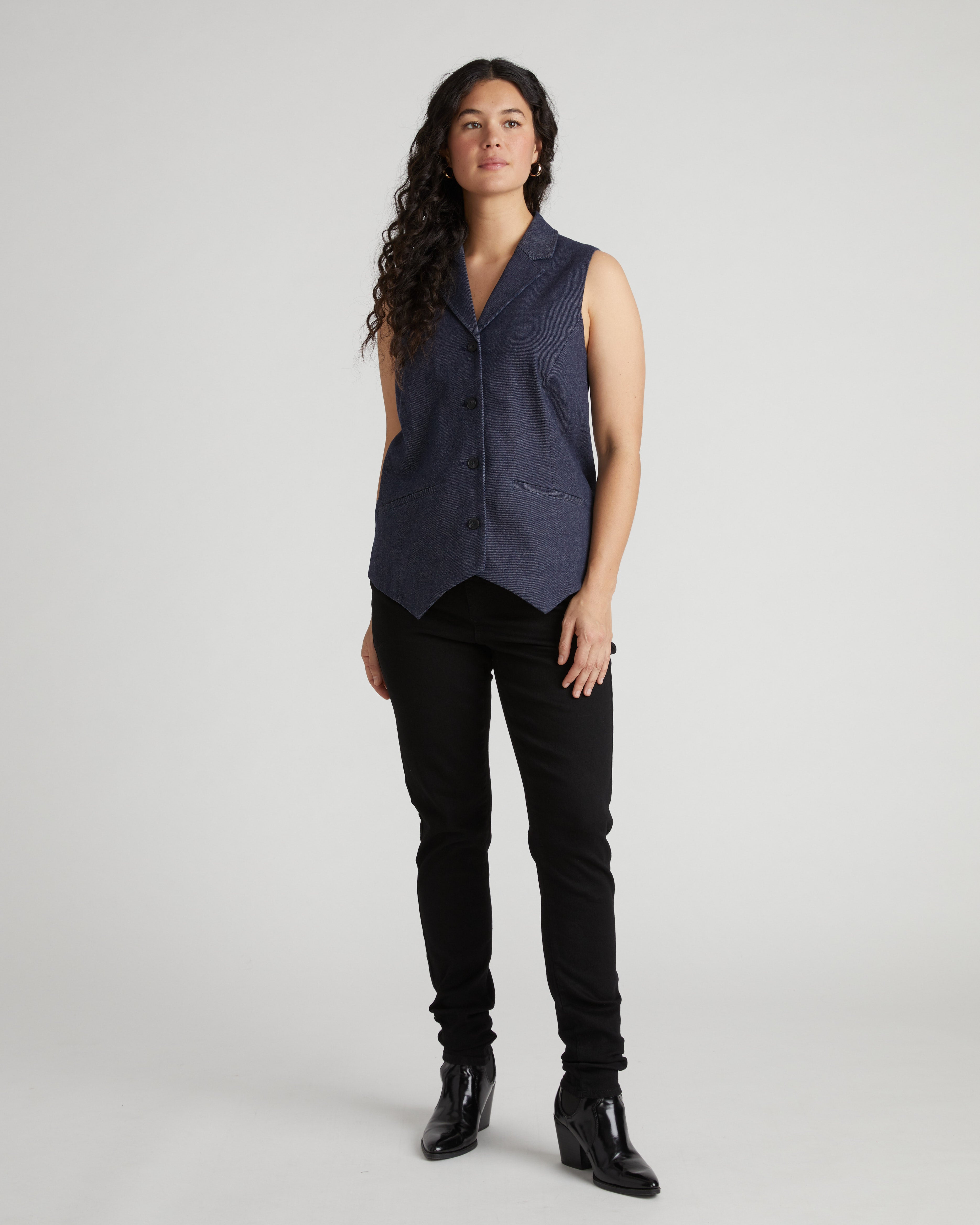 Edwin Denim Look Vest - Dark Indigo – Universal Standard