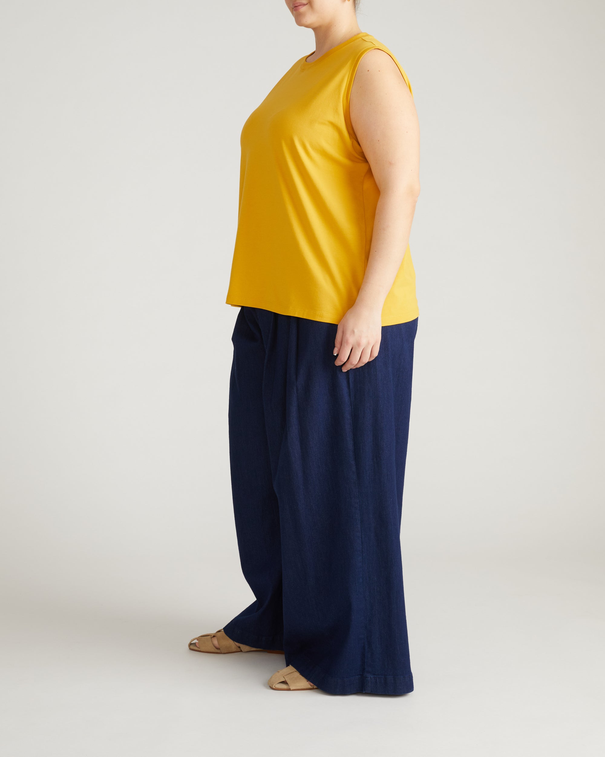 Patti Muscle Tank - Goldenrod | Plus Size & Straight Size Women's Fashion | Universal Standard