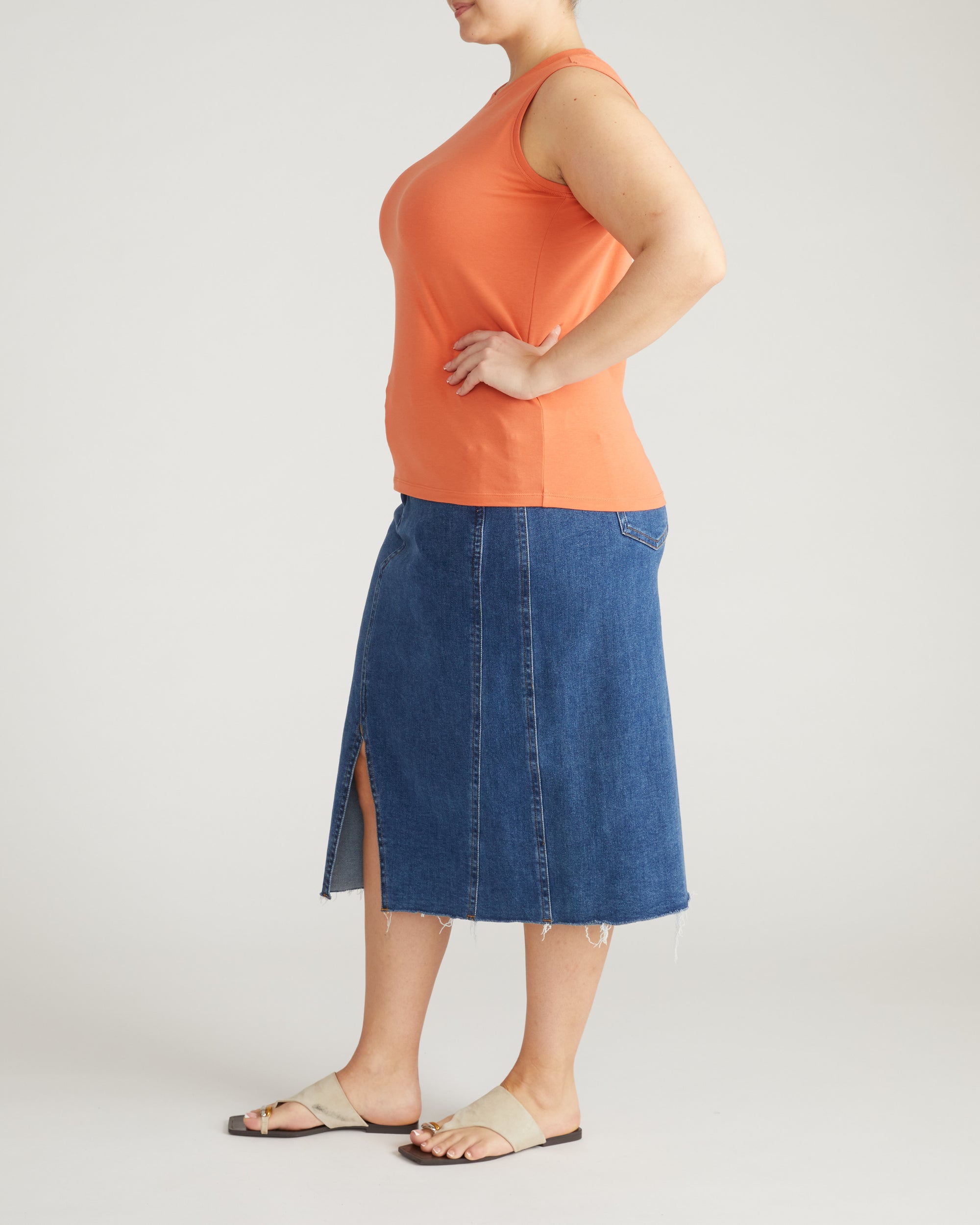 Patti Muscle Tank - Italian Orange | Plus Size & Straight Size Women's Fashion | Universal Standard