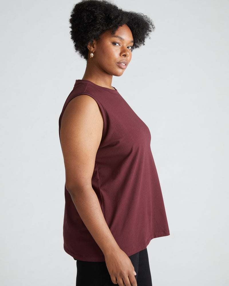 Patti Muscle Tank - Black Cherry