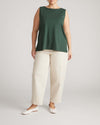 Noyack Breton Stripe Boatneck Tank - Solid Conifer | Plus Size & Straight Size Women's Fashion | Universal Standard