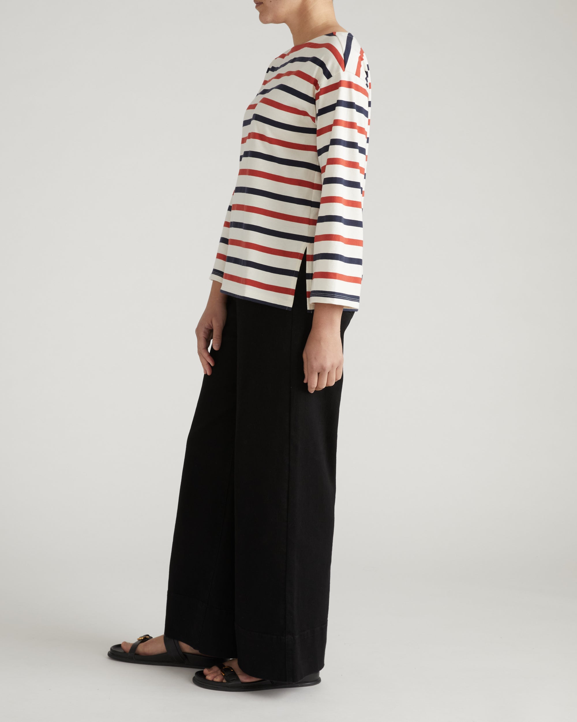 Montauk Breton Stripe Bell Sleeve Top - Red/White/Blue Stripe | Plus Size & Straight Size Women's Fashion | Universal Standard