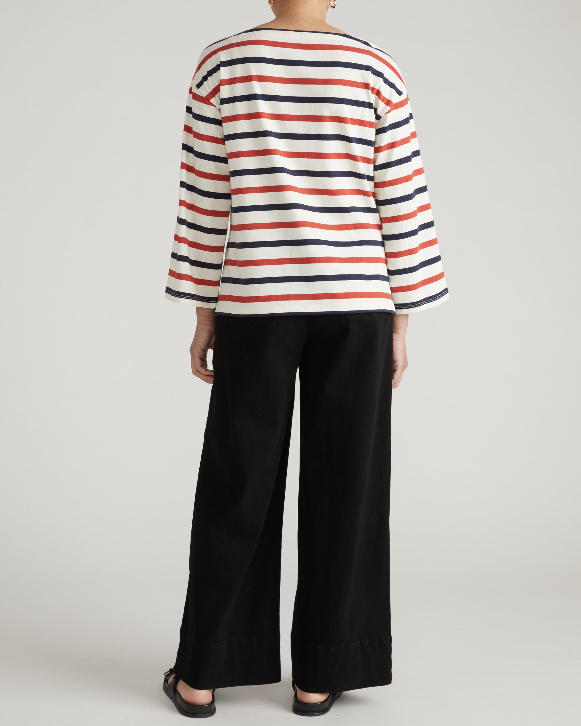 Montauk Breton Stripe Bell Sleeve Top - Red/White/Blue Stripe | Plus Size & Straight Size Women's Fashion | Universal Standard