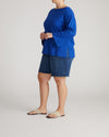 Montauk Breton Stripe Bell Sleeve Top - Solid Ultramarine | Plus Size & Straight Size Women's Fashion | Universal Standard
