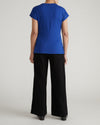 Crescent Breton Stripe Knot Tee - Solid Ultramarine | Plus Size & Straight Size Women's Fashion | Universal Standard