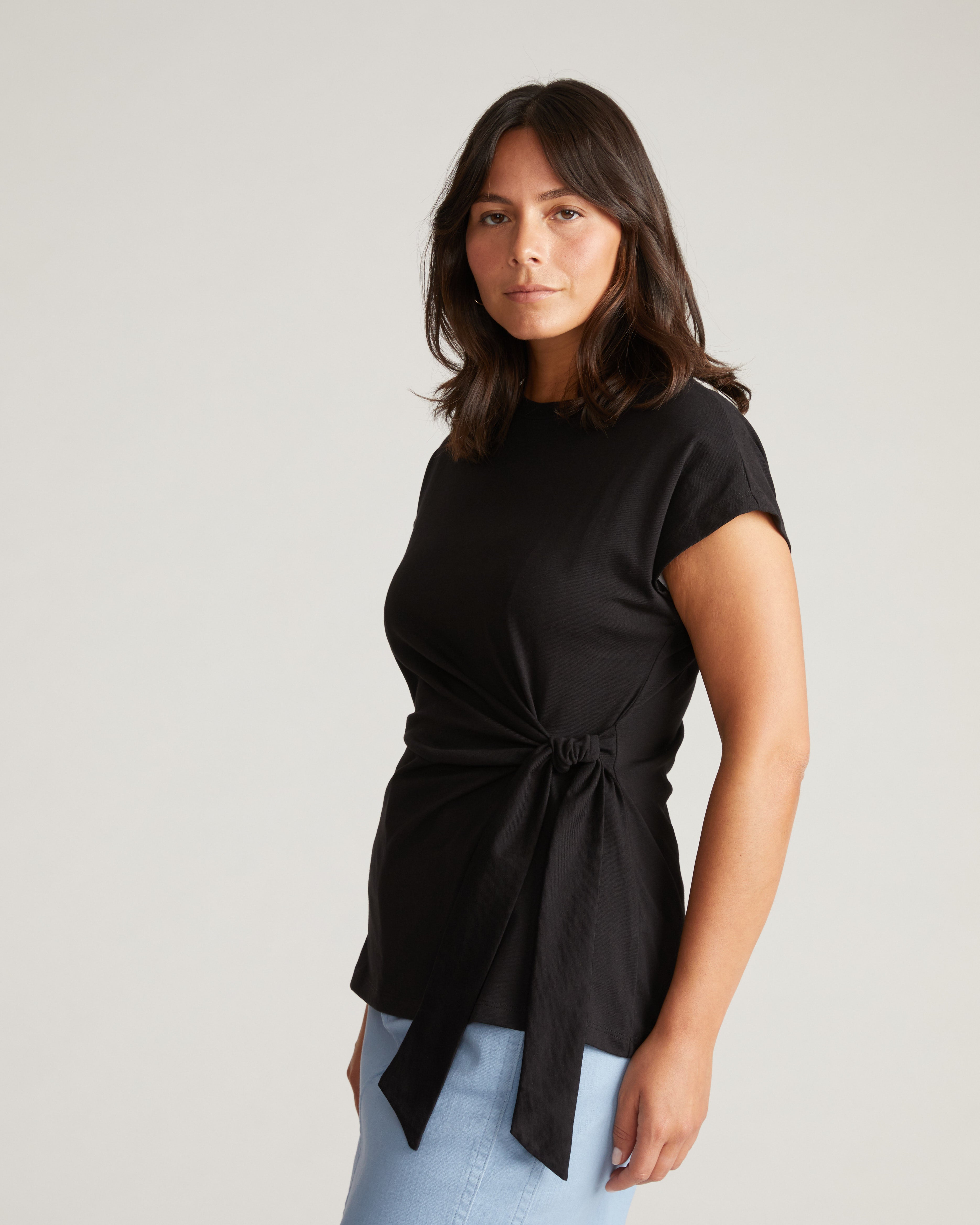 【UJOH】Hem Knot Half Shirts UJOH】Hem Knot Half Shirts UJOH】Hem Knot Half Shirts 【公式通販】