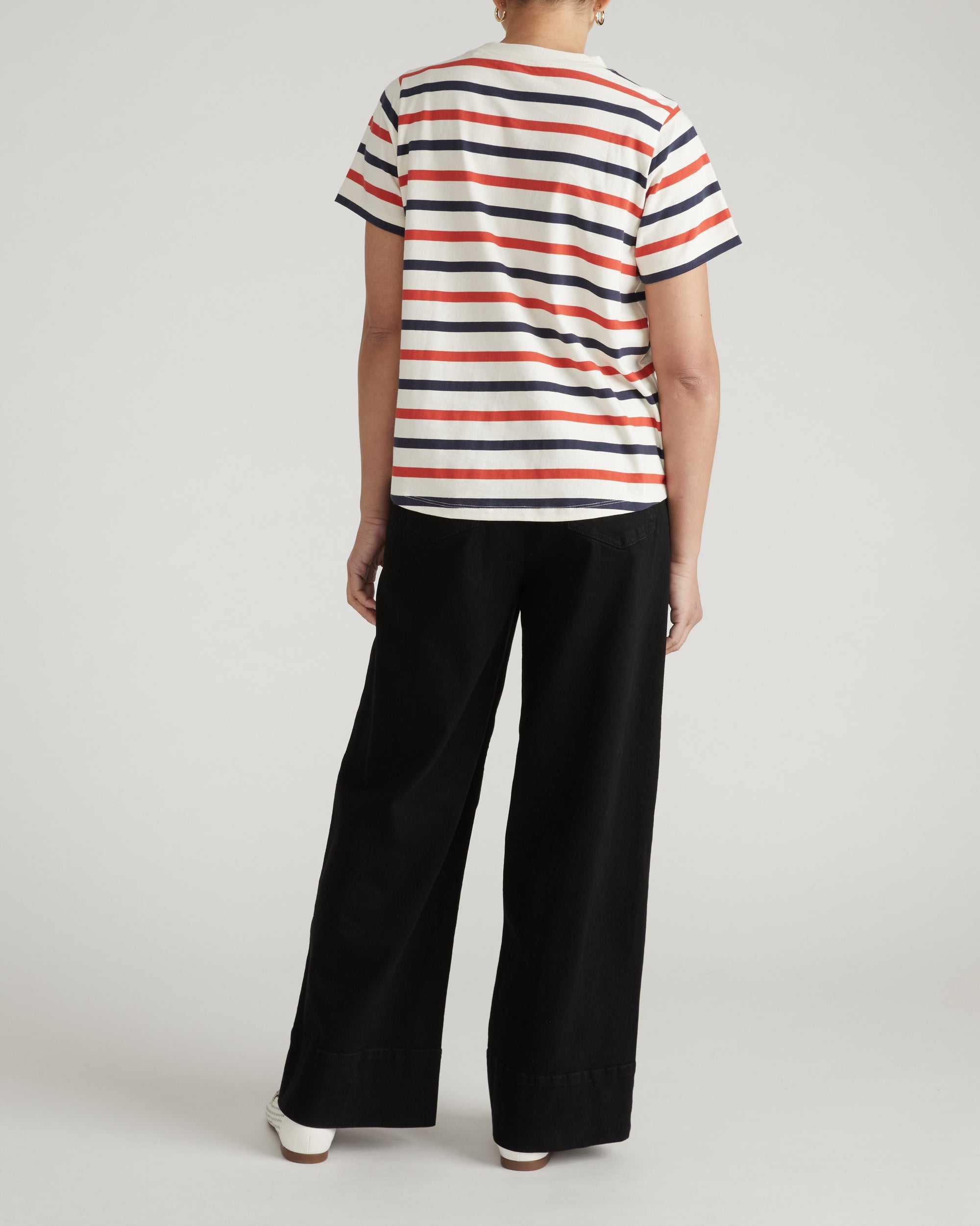 Breton Stripe Garcon Tee - Red/White/Blue Stripe | Plus Size & Straight Size Women's Fashion | Universal Standard