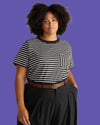 Breton Stripe Garcon Tee - Black/White Stripe