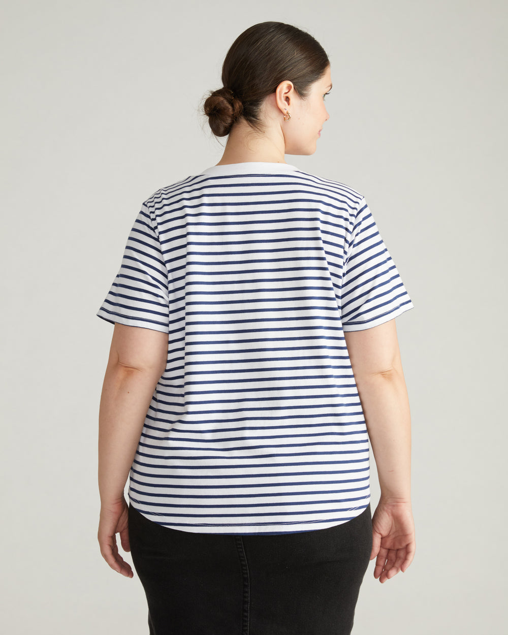 Breton Stripe Garcon Tee - White/Cenote Stripe