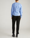 Beacon Stretch Poplin Wrap Shirt - Soft Blue | Plus Size & Straight Size Women's Fashion | Universal Standard