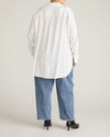 Woman wearing Cooling Stretch Cupro Artist Shirt - White from Universal Standard