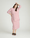 Cooling Stretch Cupro Artist Shirt - Morningstar Print in Red