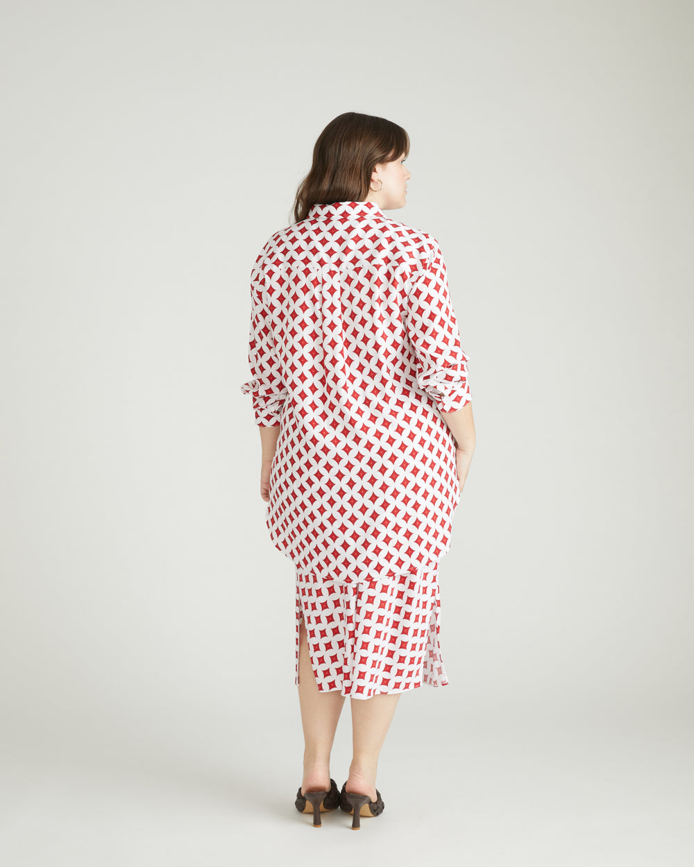 Cooling Stretch Cupro Artist Shirt - Morningstar Print in Red